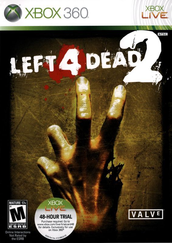 Left 4 Dead box art for Xbox 360